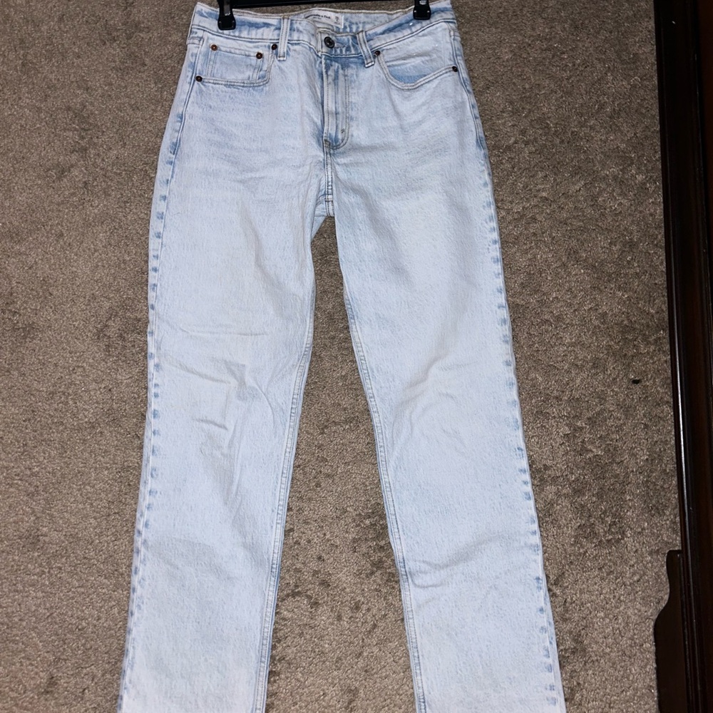 Abercrombie & Fitch Light Wash Straight Leg Jeans